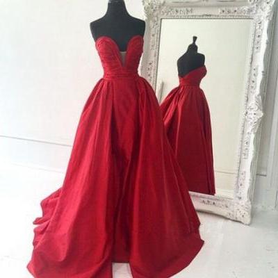 Noble Red Prom Dress,Evening Dress,Formal Dress,Party Dress,Sweetheart Satin Dress,Prom Ball Gown Dress,Celebrity Dress,Graduation Dress,Homecoming Dress Long ,Wedding Dress,Wedding Party Dress,Red Carpet Dress