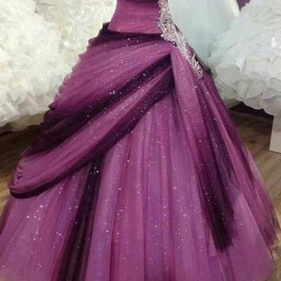 Sweetheart Ball Gown Quinceanera Dress,Wedding Ball Gown Dress,Colorful Prom Dress,Crystal Beaded Prom Dress,Formal Dress,Draped Prom Dress,Ball Gown Party Dress,Sweet 15/16 Dress,Dress for 15/16 years,Homecoming Dress Long