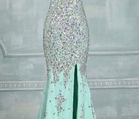 Charming Prom Dress,Sequined Prom Dress,Mermaid Prom Dress,Strapless