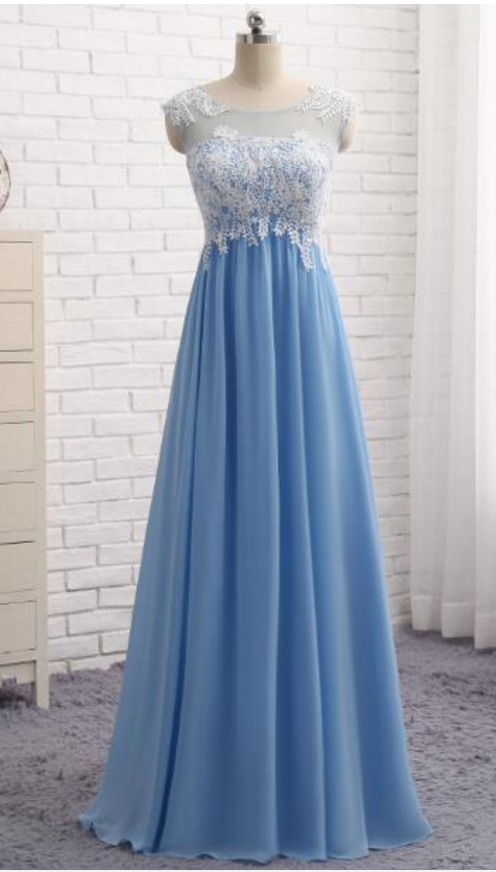 pale blue long dress