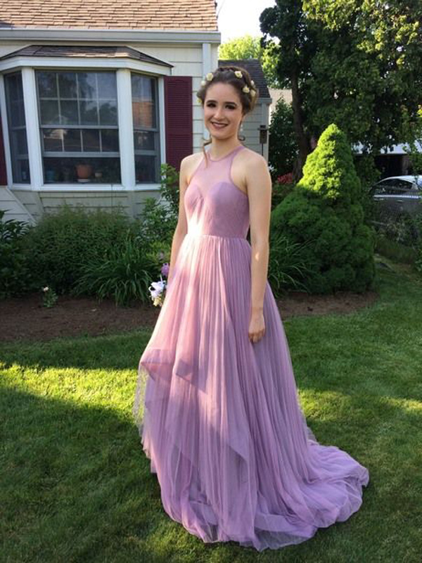 light purple graduation dress